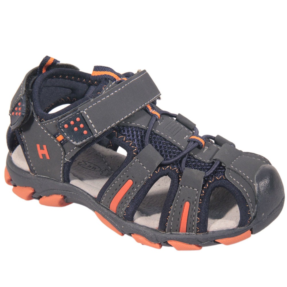 Sandalia Infantil Trekking Marino/Naranja