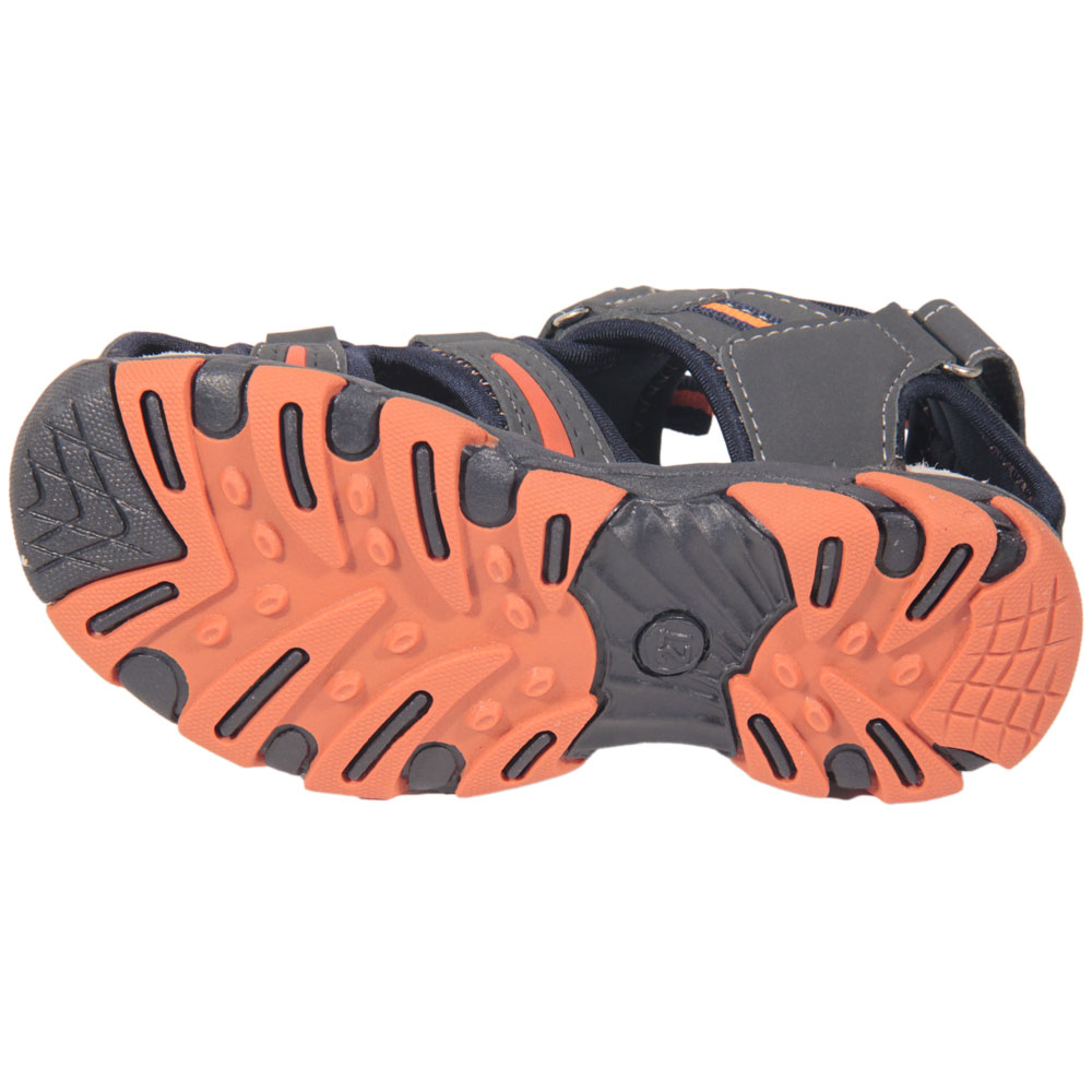 Sandalia Infantil Trekking Marino/Naranja - Imagen 3